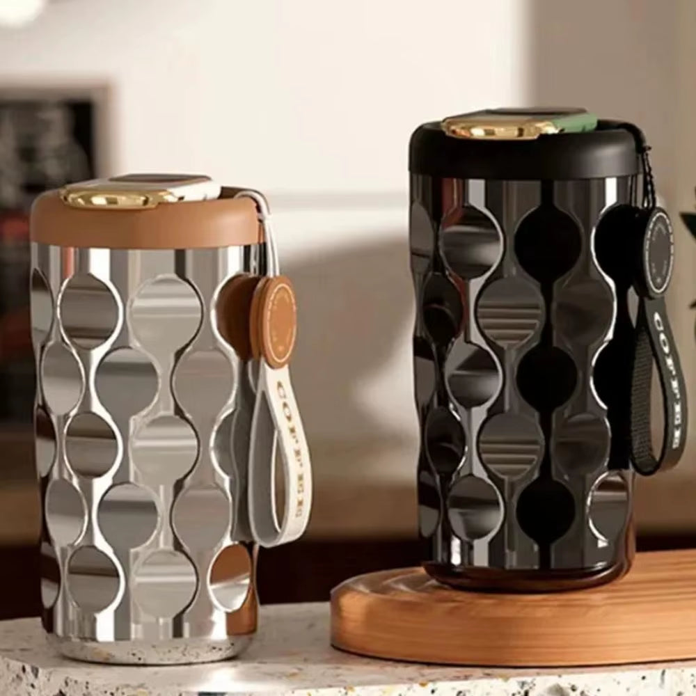 410ML Portable Vacuum Insulated Ceramic Thermos Cup Ceramic Inner Layer Coffee Mug Drinking Cups for Coffee Vacuum Thermals Mug
