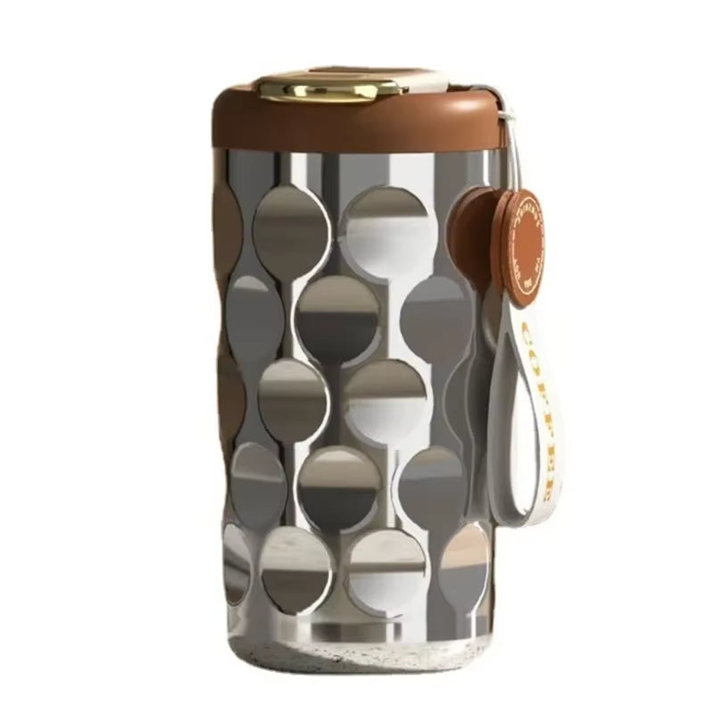 410ML Portable Vacuum Insulated Ceramic Thermos Cup Ceramic Inner Layer Coffee Mug Drinking Cups for Coffee Vacuum Thermals Mug